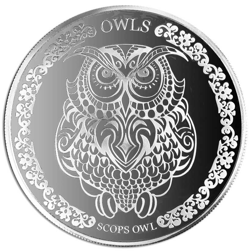 1oz silver bitcoin owl round