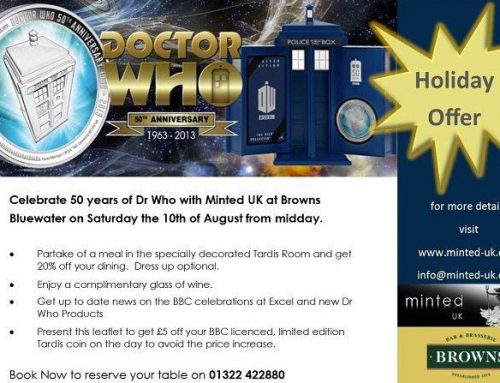 DR WHO EVENT AT BROWNS BLUEWATER 10th AUG