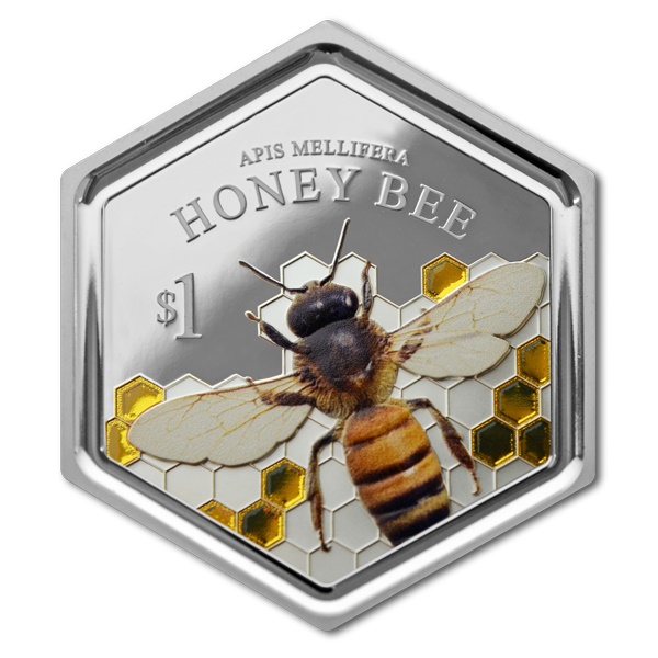 2016 New Zealand Honey Bee 1oz Silver Proof Coin