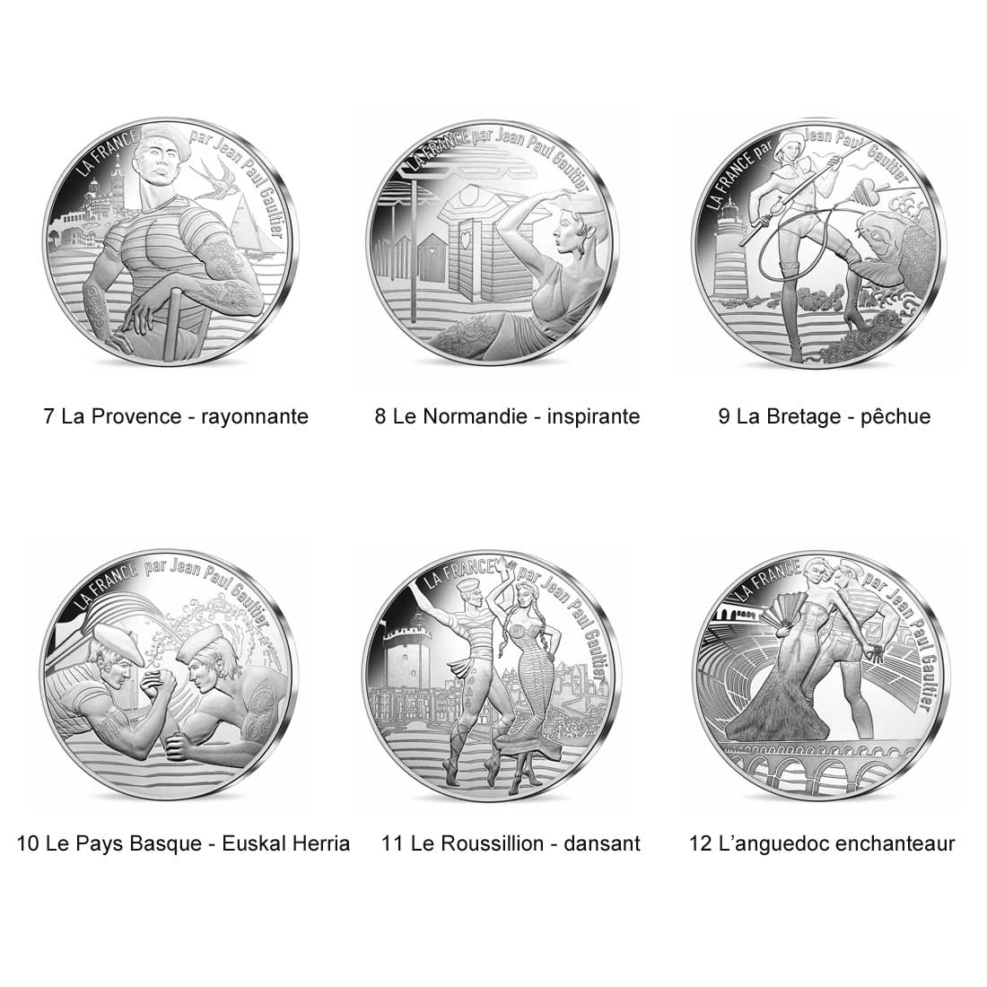 4/24 Silver #189351 MS France 2017 65-70 10 Euro Jean Paul Gaultier 
