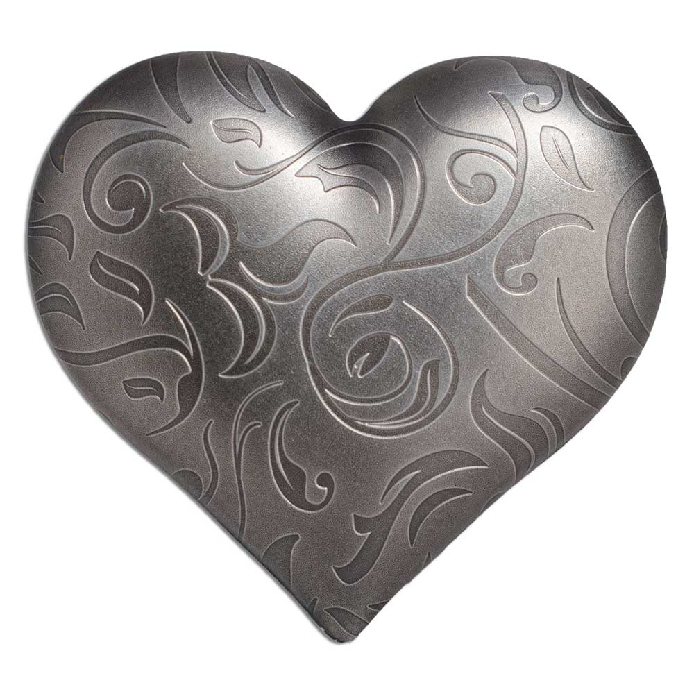 CIT 2018 Silver Heart 1oz Antiqued Silver High Relief Coin