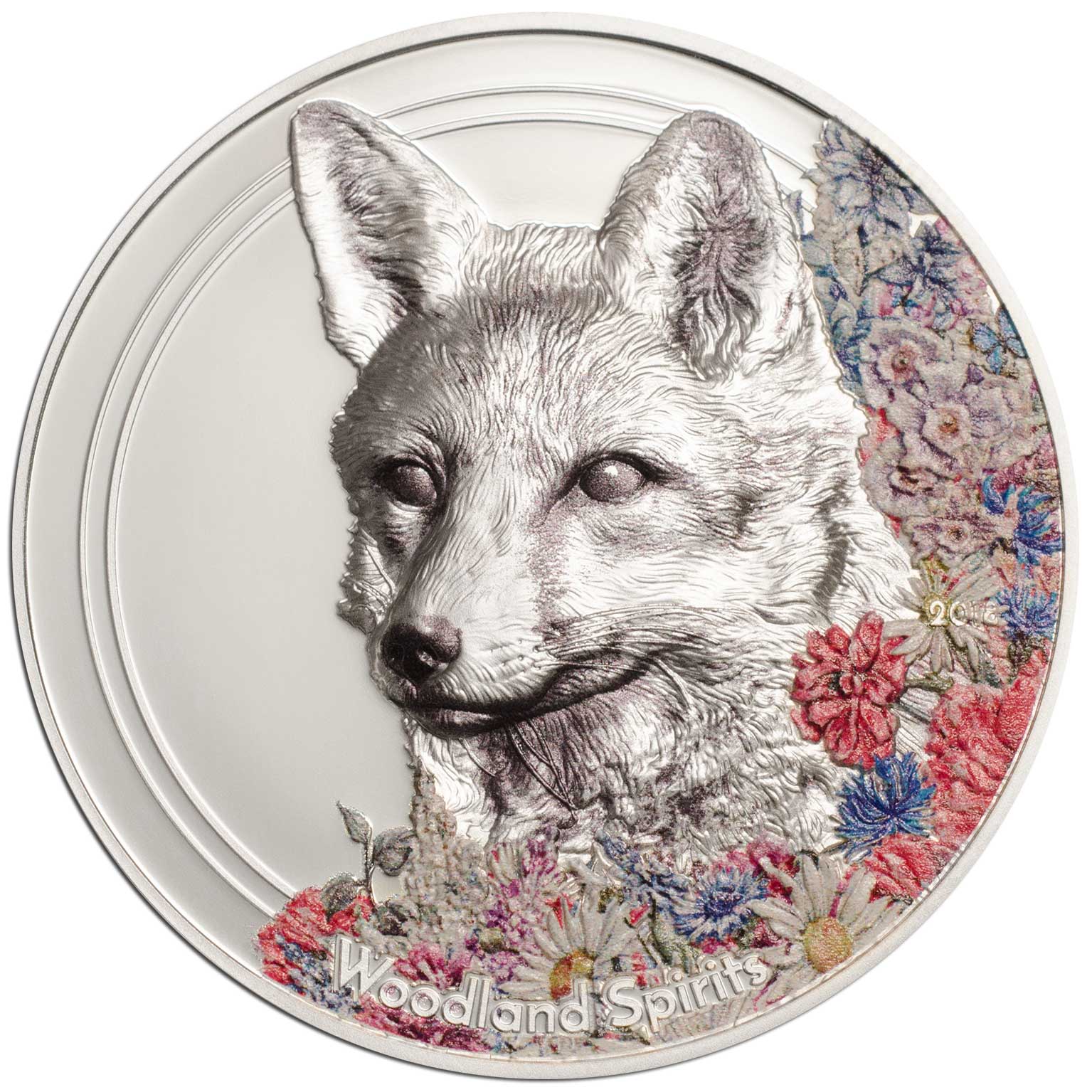 Woodland Spirits - Fox 2018 1oz Silver