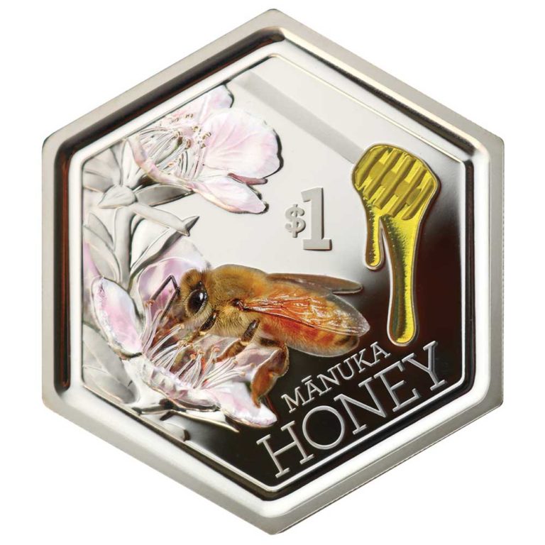 2018 New Zealand Manuka Honey Bee 1oz Silver Proof Coin