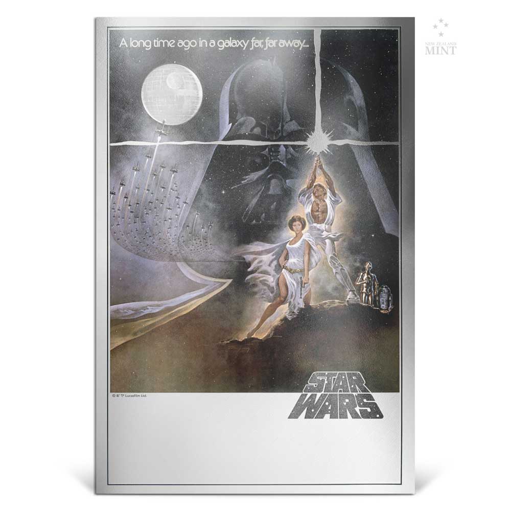 2018 Star Wars: A New Hope Poster - 35g Premium Silver Foil