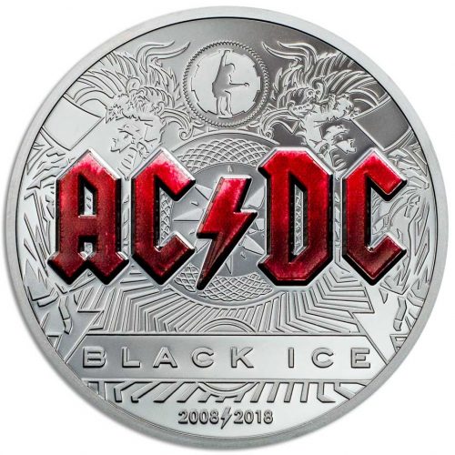 CIT 2018 AC/DC Black Ice 2oz silver proof coin