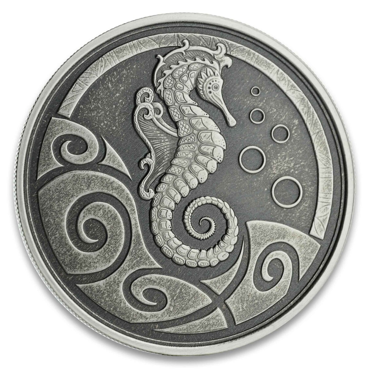 SEAHORSE 2019 Samoa 1oz Silver Antiqued Coin