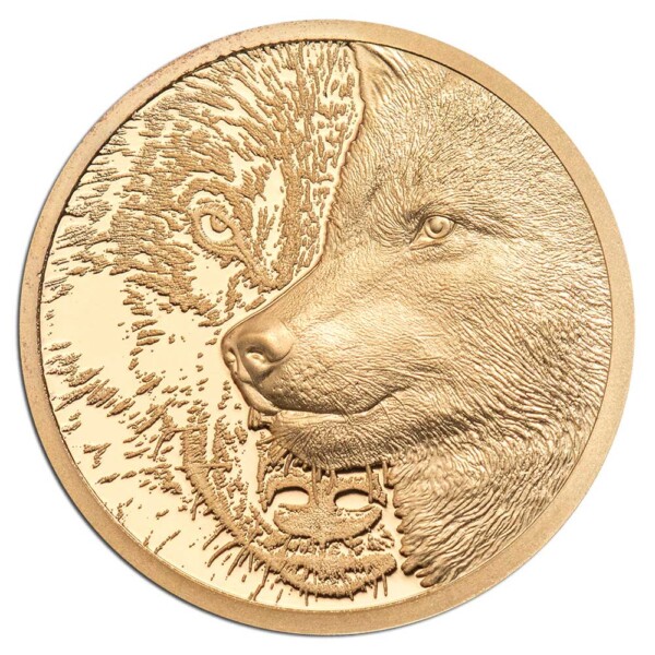 MYSTIC WOLF 2021 Mongolia 1/10th oz proof gold coin