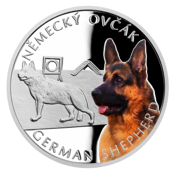 DOG BREEDS - GERMAN SHEPHERD 2021 Niue 1oz proof silver coin