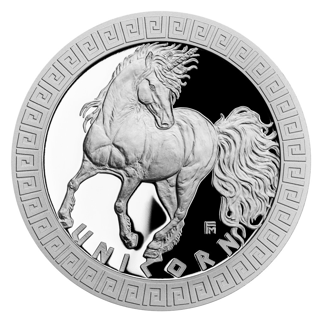 MYTHICAL CREATURES - UNICORN 2021 Niue 1oz proof silver coin