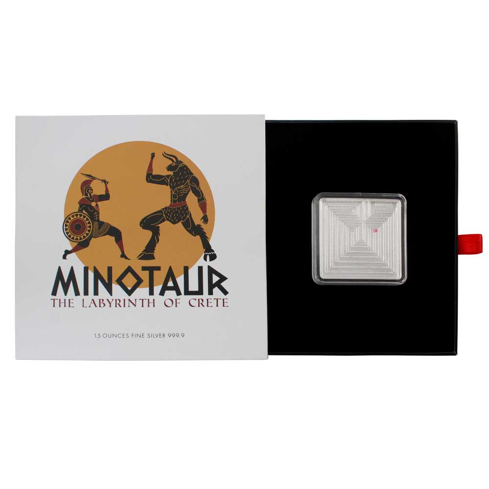 MINOTAUR: THE LABYRINTH OF CRETE - 2021 Solomon Islands $4 Pamp Suisse 1.5oz Silver Coin - Image 5