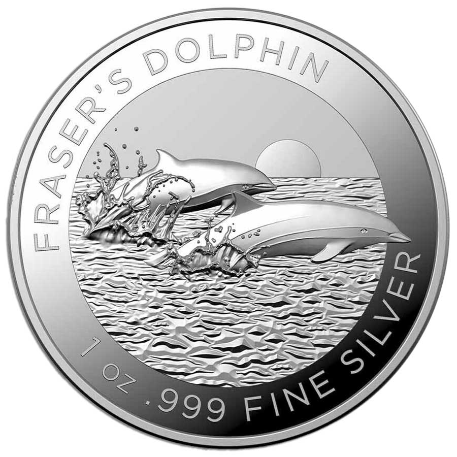 FRASER's DOLPHIN 2021 Australia 1oz high relief silver proof