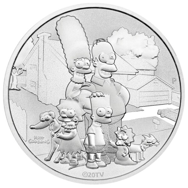 SIMPSONS FAMILY 2021 Tuvalu 1oz silver bullion coin