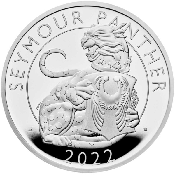 THE ROYAL TUDOR BEASTS: THE SEYMOUR PANTHER 2022 United Kingdom £2 1oz silver coin