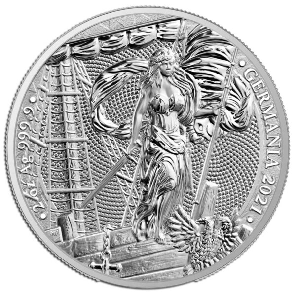 GERMANIA - 2021 10 Mark 2oz silver BU