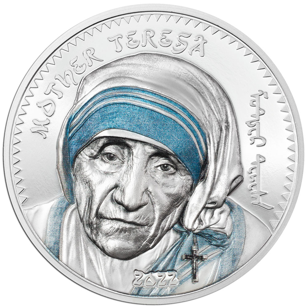 REVOLUTIONARIES: MOTHER TERESA 2022 Mongolia 1oz silver coin