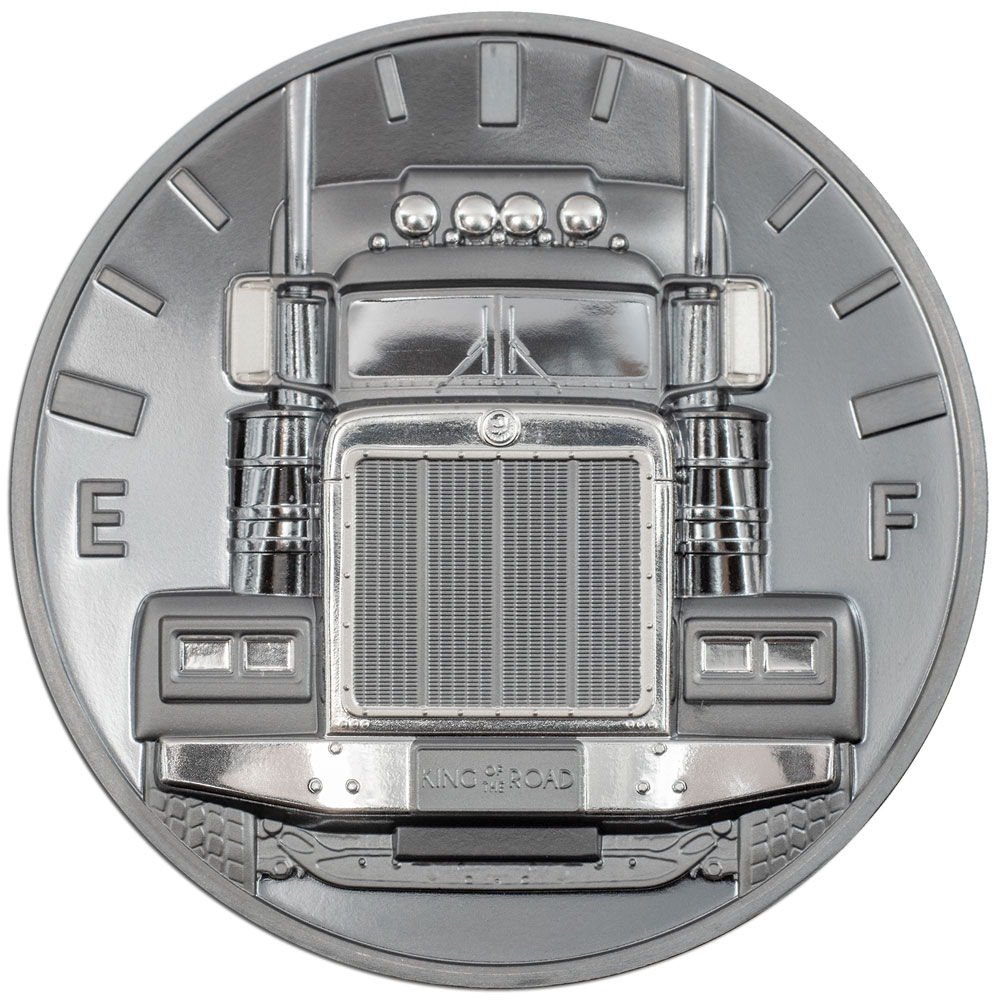 TRUCK – KING OF THE ROAD 2022 Cook Islands 2oz black proof silver coin