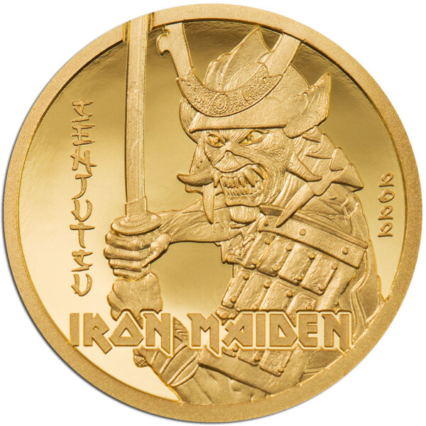 IRON MAIDEN – SENJUTSU 2022 Cook Islands 0.5g gold proof coin