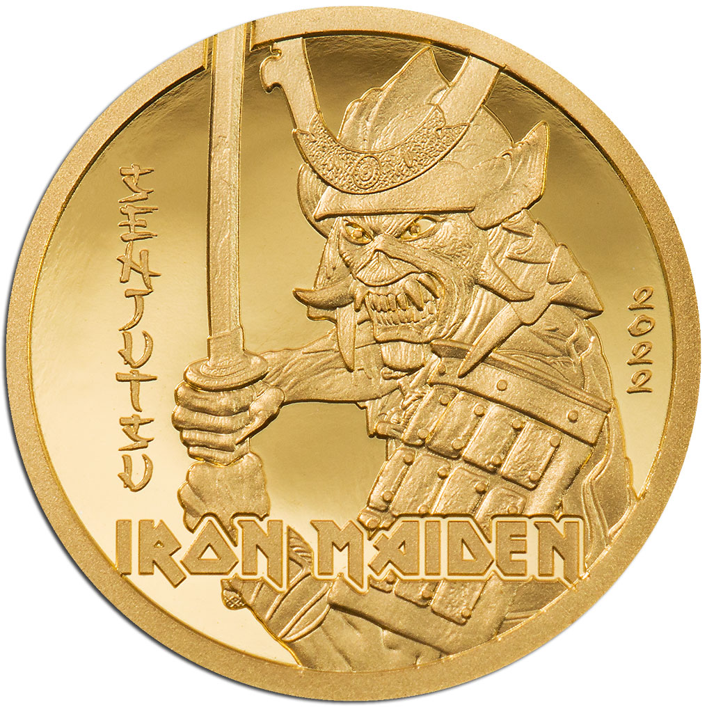 IRON MAIDEN – SENJUTSU 2022 Cook Islands 0.5g gold proof coin