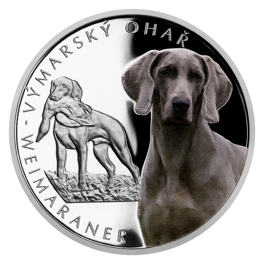 DOG BREEDS - WEIMARANER 2022 Niue 1oz proof silver coin