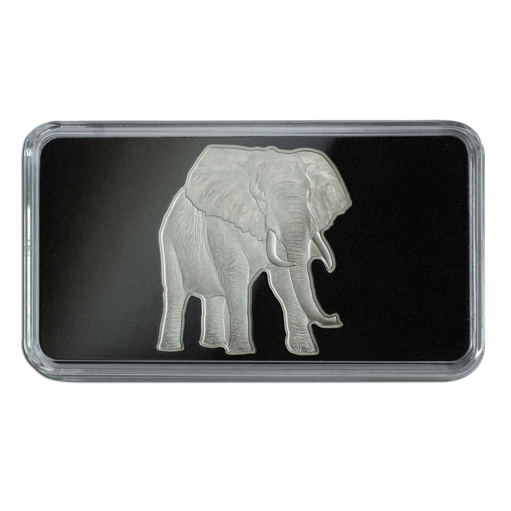 ANIMALS OF AFRICA - AFRICAN ELEPHANT 2021 Solomon Islands $2 1oz Silver Coin