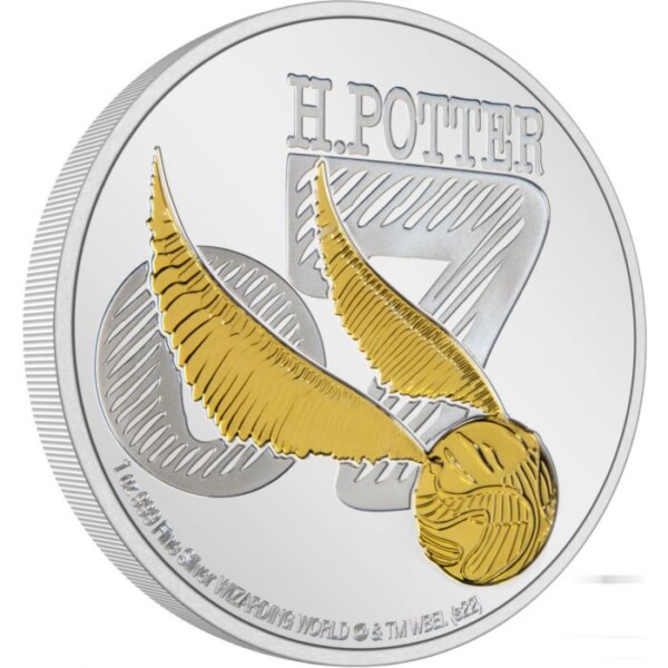 HARRY POTTER CLASSIC - GOLDEN SNITCH 2022 Niue silver coin