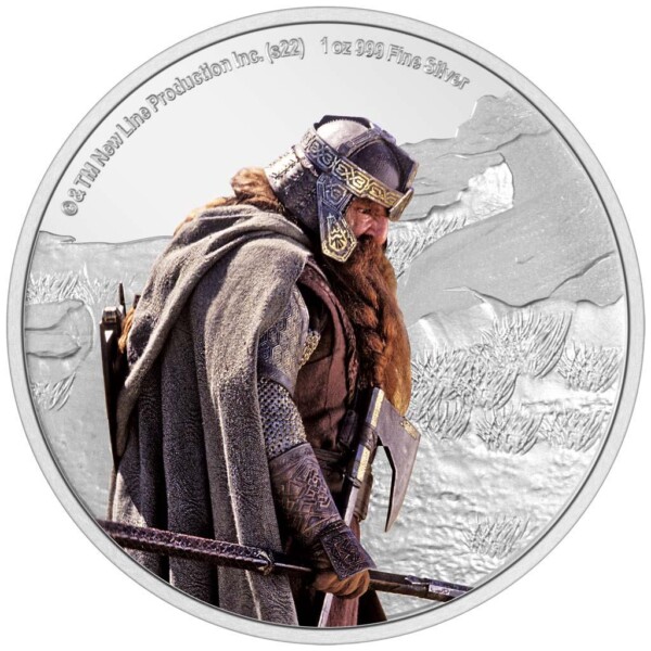 THE LORD OF THE RINGS™ – Gimli 2022 Niue1oz Silver Coin