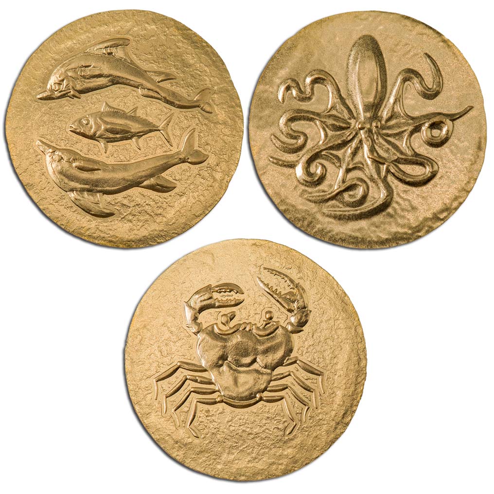 ANCIENT GREECE COINS - 2022 COOK ISLANDS 0.5g .9999 gold coin set