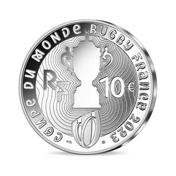 RUGBY WOLD CUP - 2023 France 10€ Proof Silver Coin