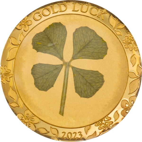 FOUR LEAF CLOVER 2023 - Palau 1g .9999 gold coin