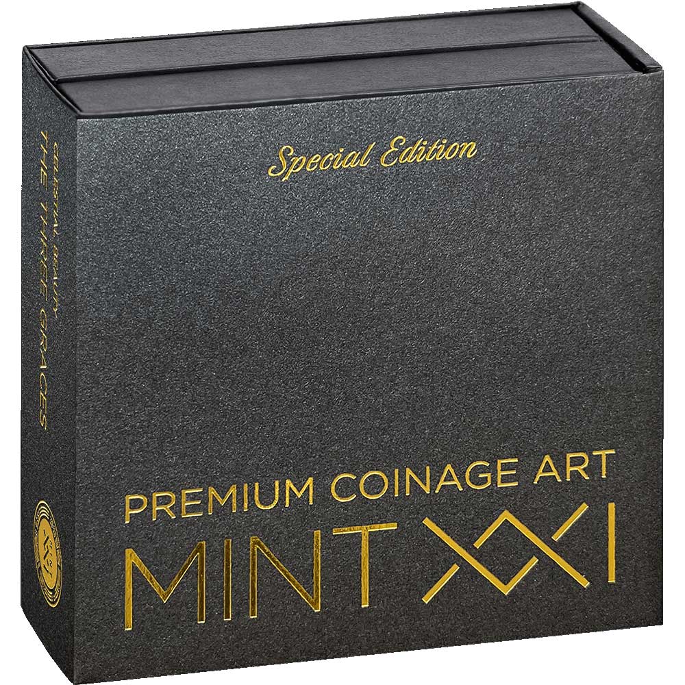 CELESTIAL BEAUTY – THE THREE GRACES ENIGMA EDITION: 2025 Cameroon 1000 Franc 31.1g silver coin - Image 5