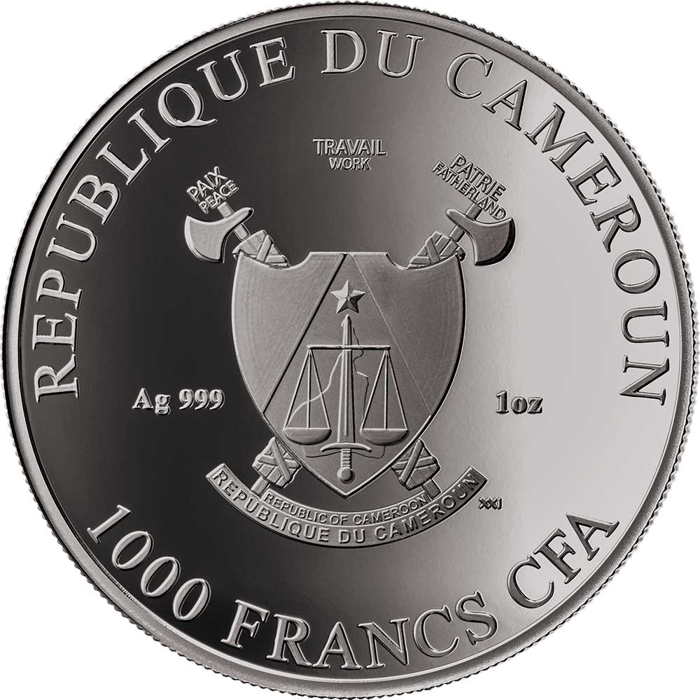 CELESTIAL BEAUTY – THE THREE GRACES ENIGMA EDITION: 2025 Cameroon 1000 Franc 31.1g silver coin - Image 2