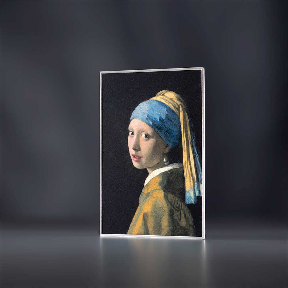 ART GALLERY - GIRL WITH A PEARL EARRING : 2026 1000 francs Republic of Cameroon 31.1g silver coin - Image 2