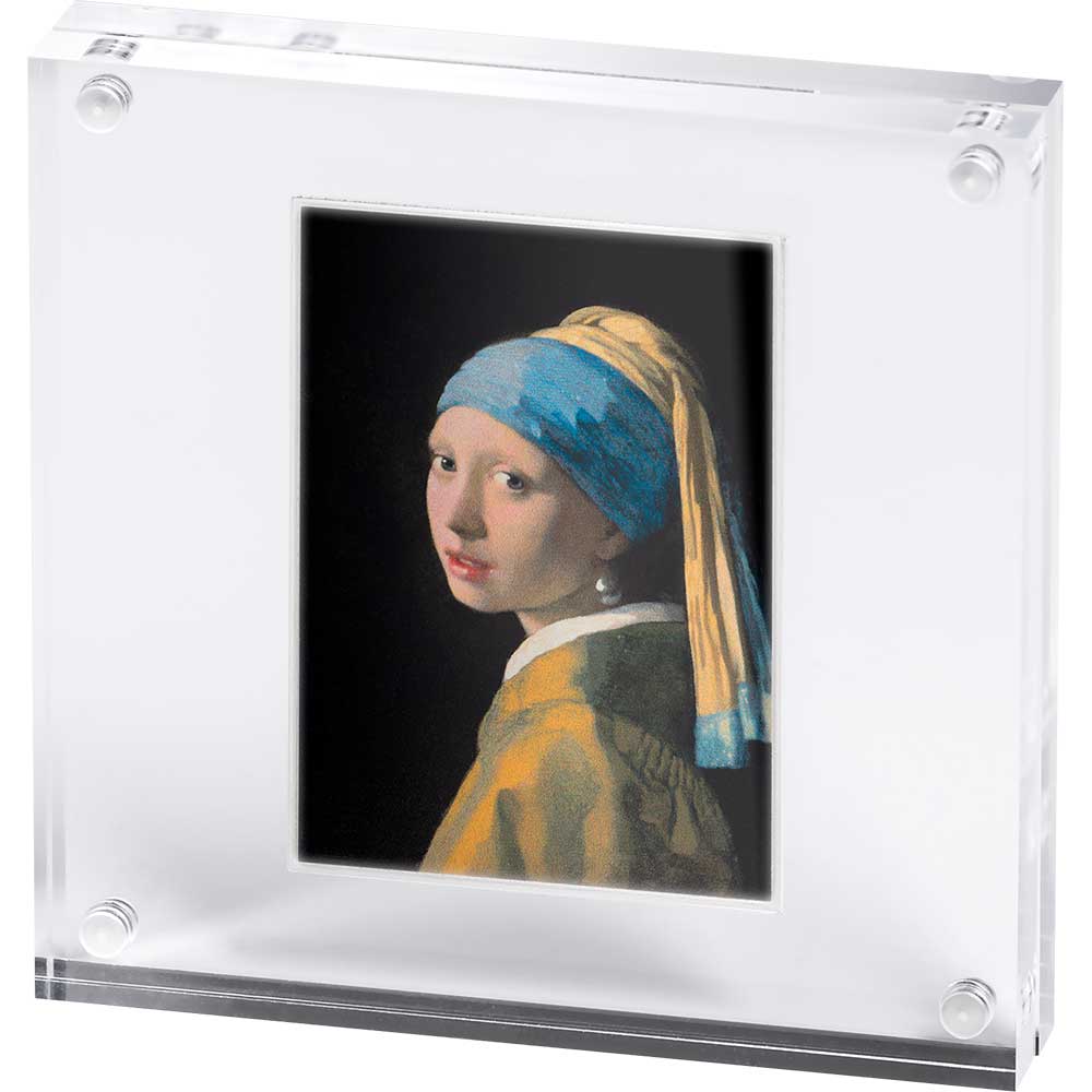 ART GALLERY - GIRL WITH A PEARL EARRING : 2026 1000 francs Republic of Cameroon 31.1g silver coin - Image 3