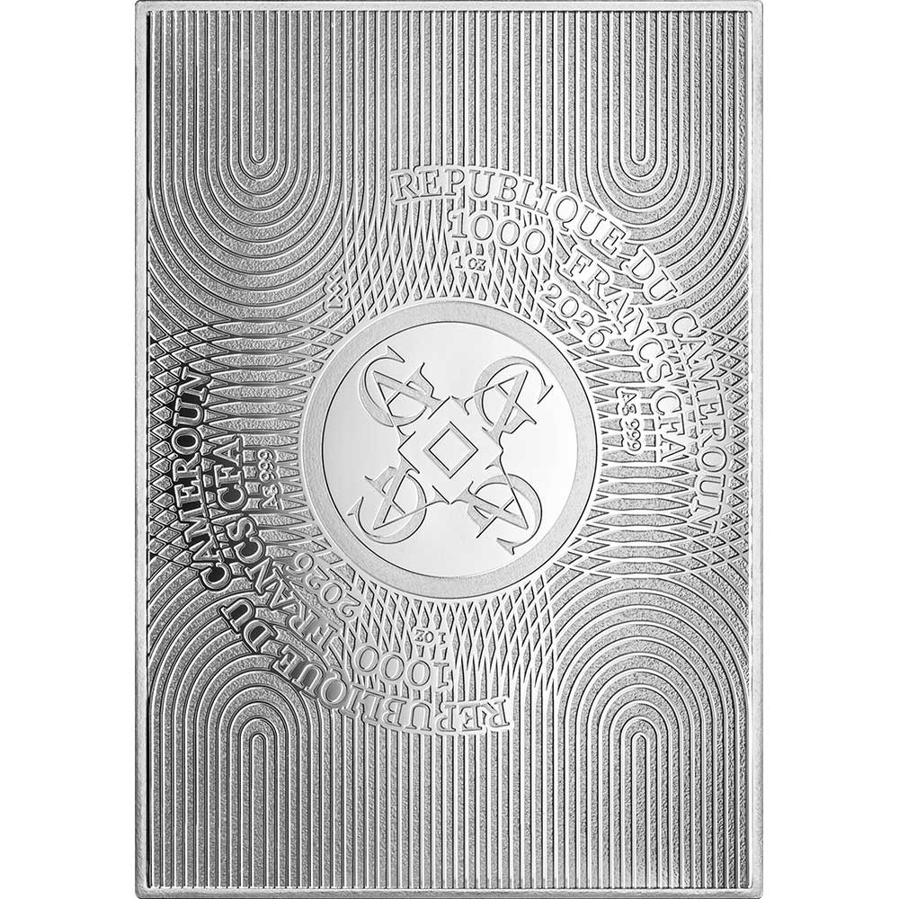ART GALLERY - GIRL WITH A PEARL EARRING : 2026 1000 francs Republic of Cameroon 31.1g silver coin - Image 4