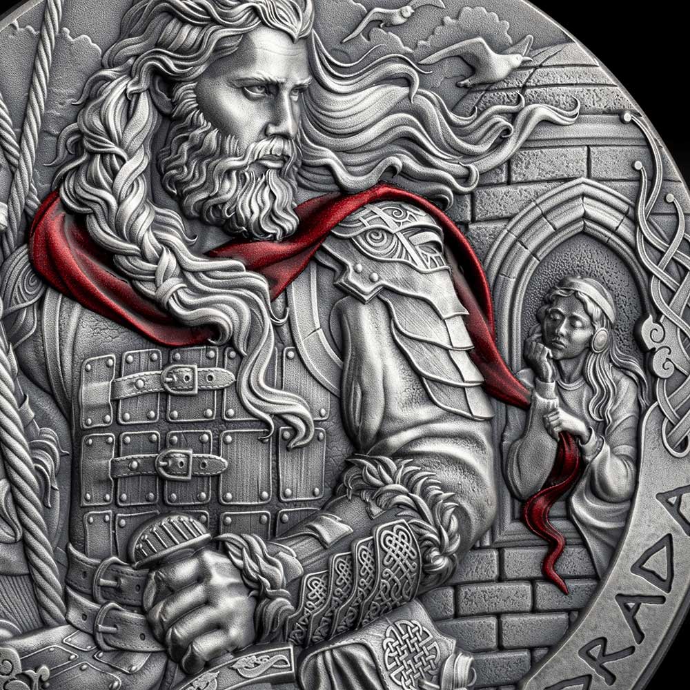 THE WAY TO VALHALLA - HARALD HARDRADA : 2026 Cameroon 2000 Franc 62.2g antique silver coin - Image 3
