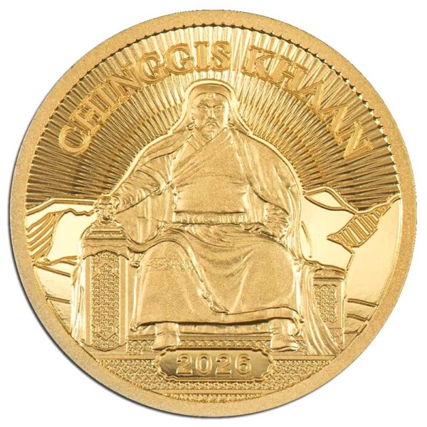 CHINGGIS KHAAN2026 Mongolia 0.5g minigold proof coin